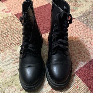 Women’s Black Lace-Up Boots